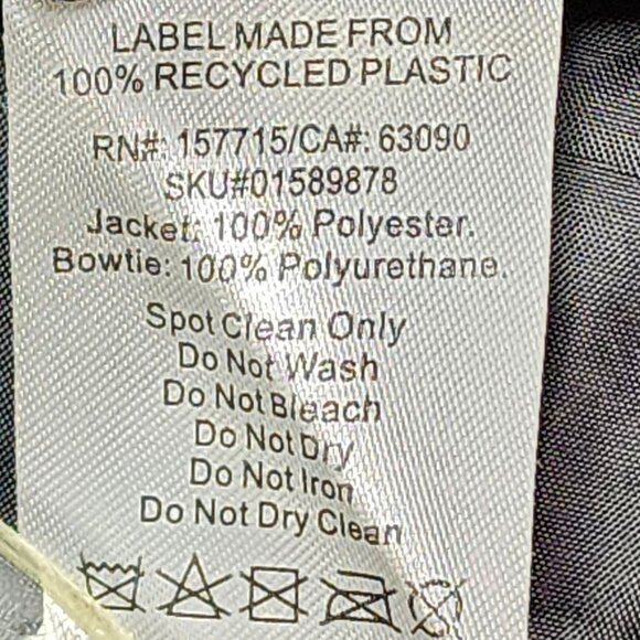 Tim Burtons Nightmare Before Christmas Mens Jack Skellington Tailcoat Size M - Picture 6 of 10